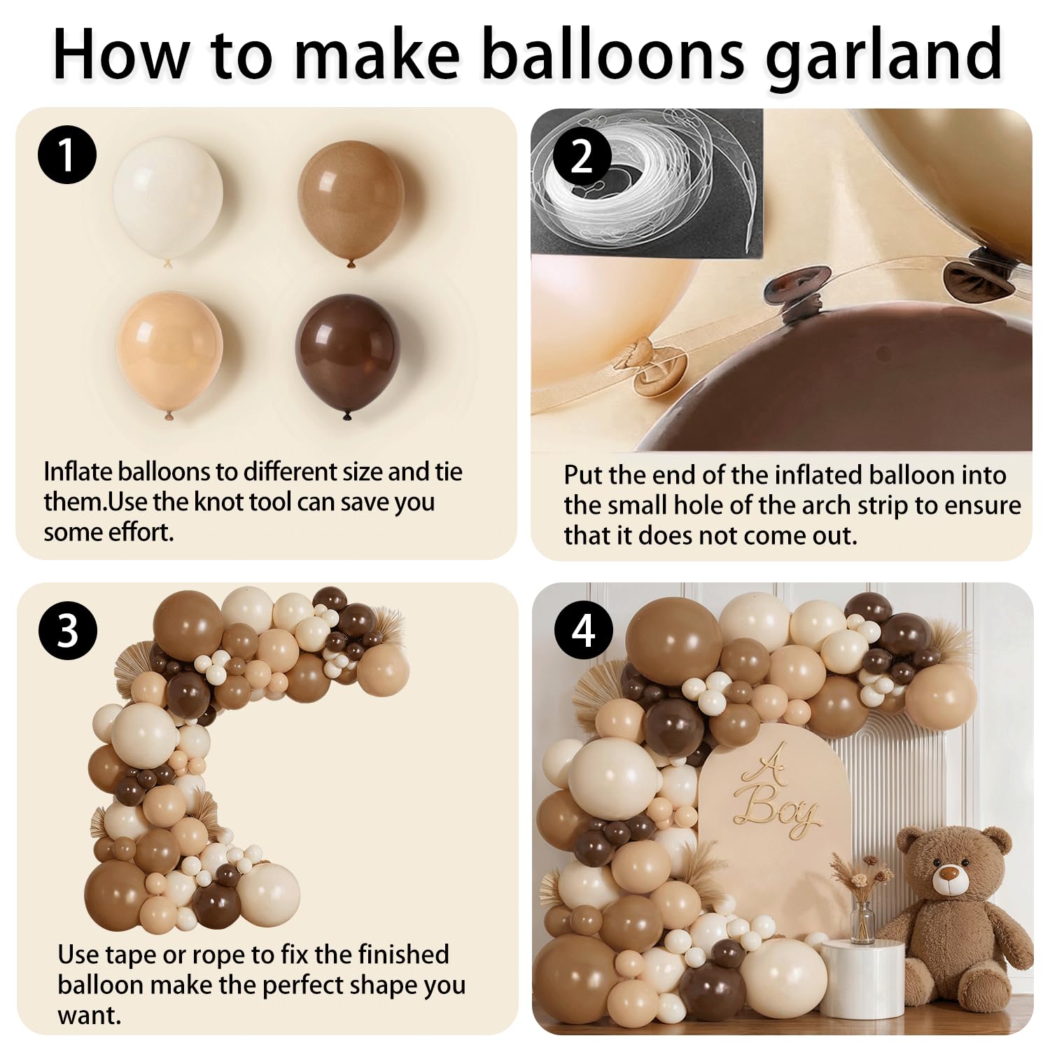 Camel balloons 12in 10in 5in for neutral arch kit