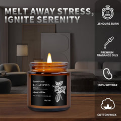 Norwegian Fir Snow Cypress candle in black jar