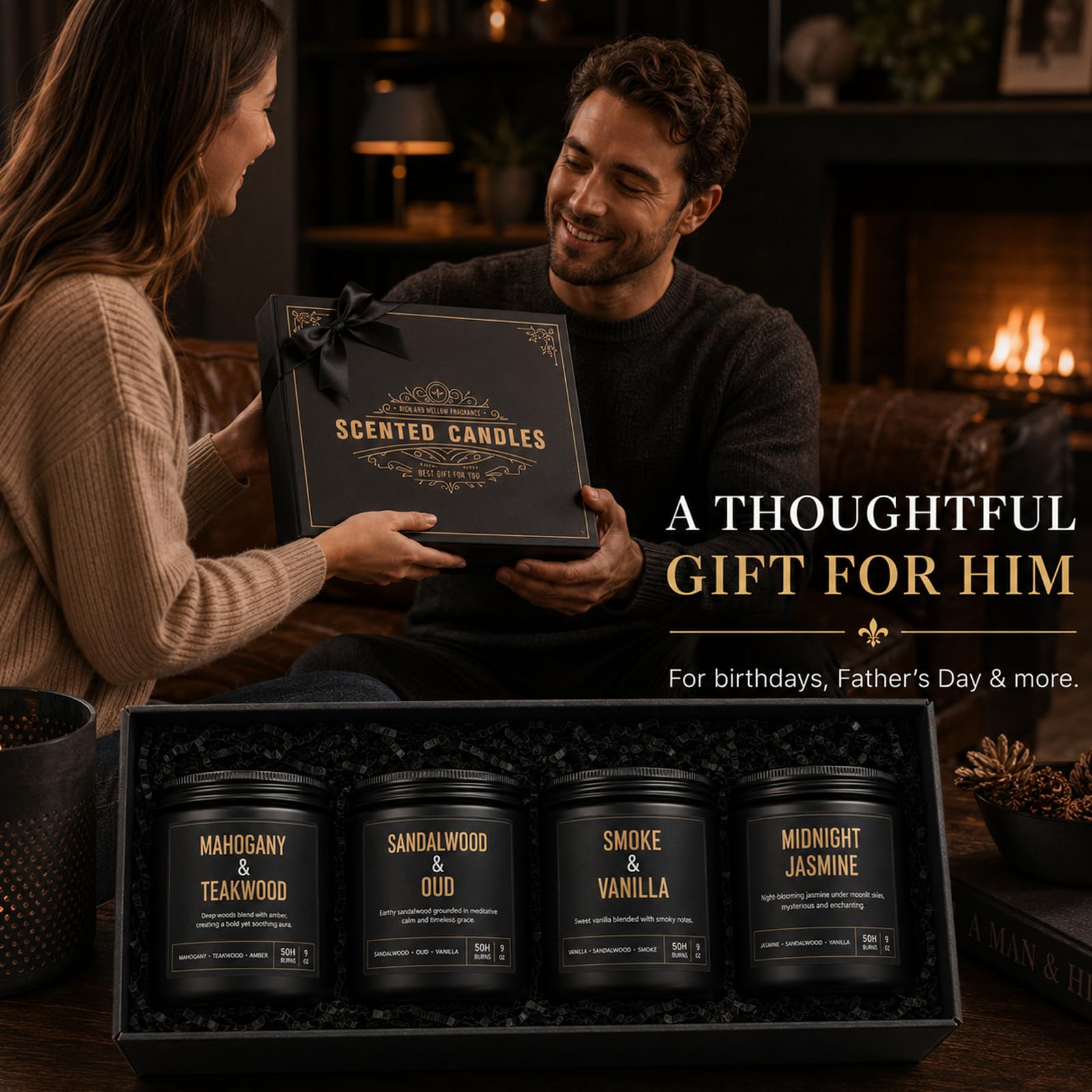 Total 36 oz soy wax candles in set