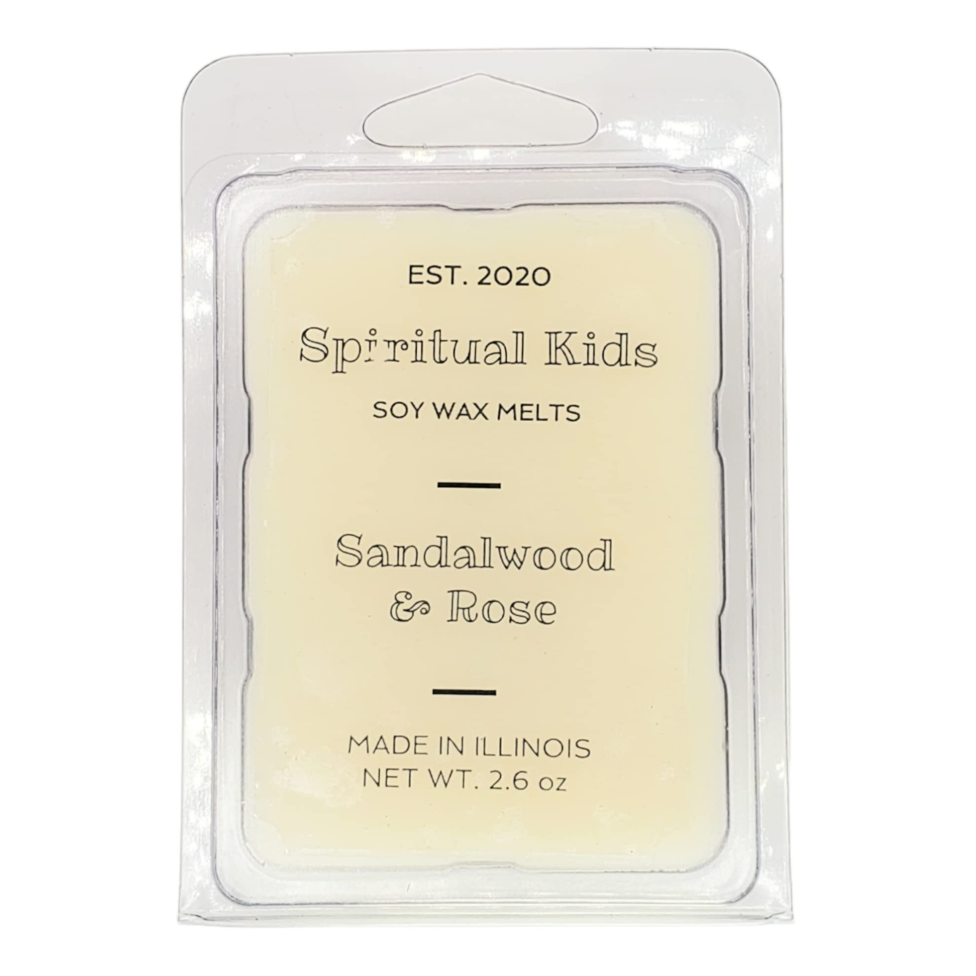 Sandalwood & Rose soy wax melts 2.6oz 1 Pack 6 cubes hand poured
