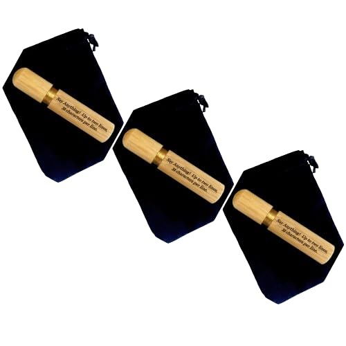 Three sandalwood tubes for ashes with engraving