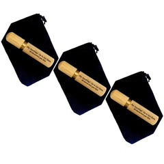 Three sandalwood tubes for ashes with engraving
