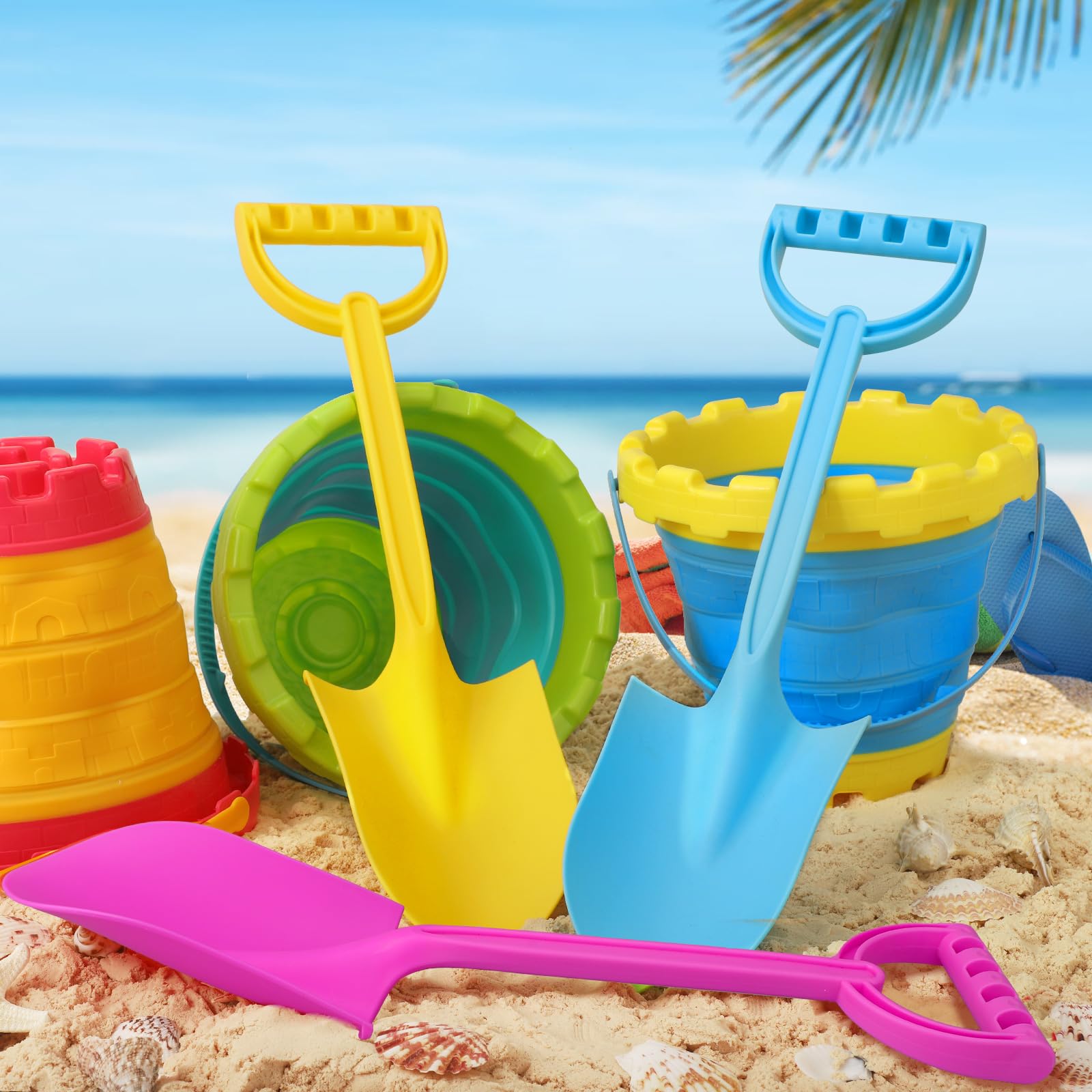 Durable plastic sand shovel for digging and gardening