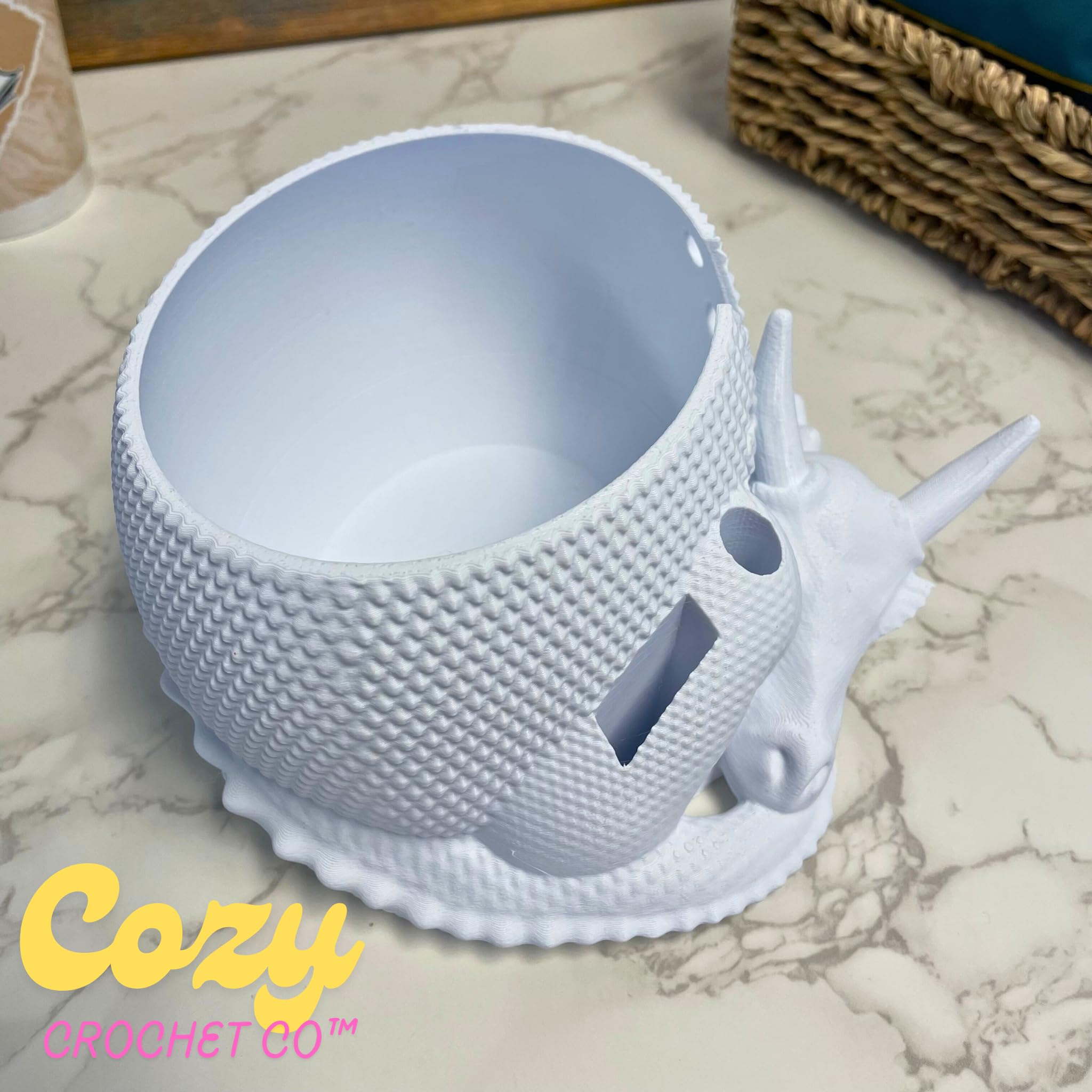 Fantasy dragon yarn bowl packaging and yarn holder