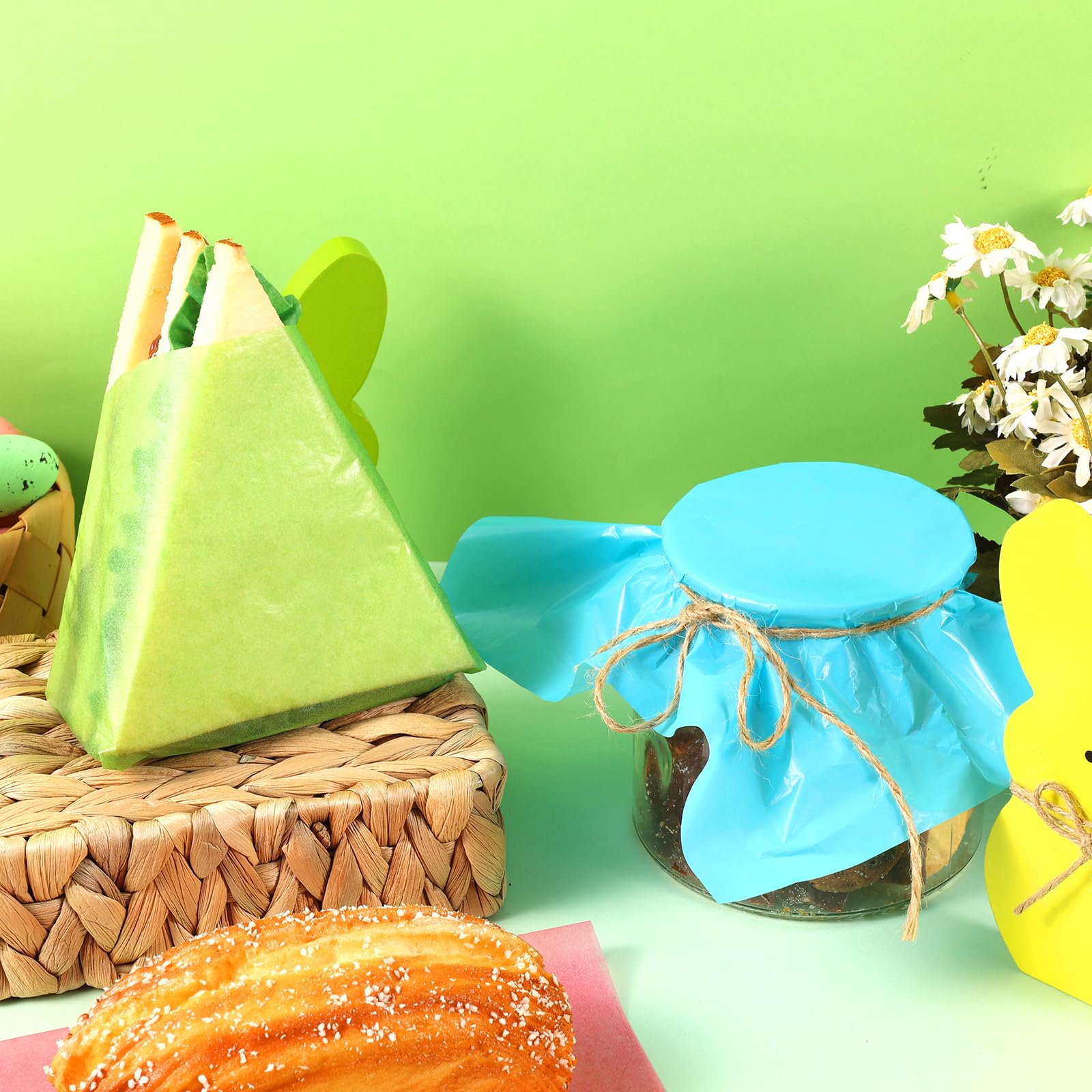 Spring pastel colors wax deli paper used for party decor