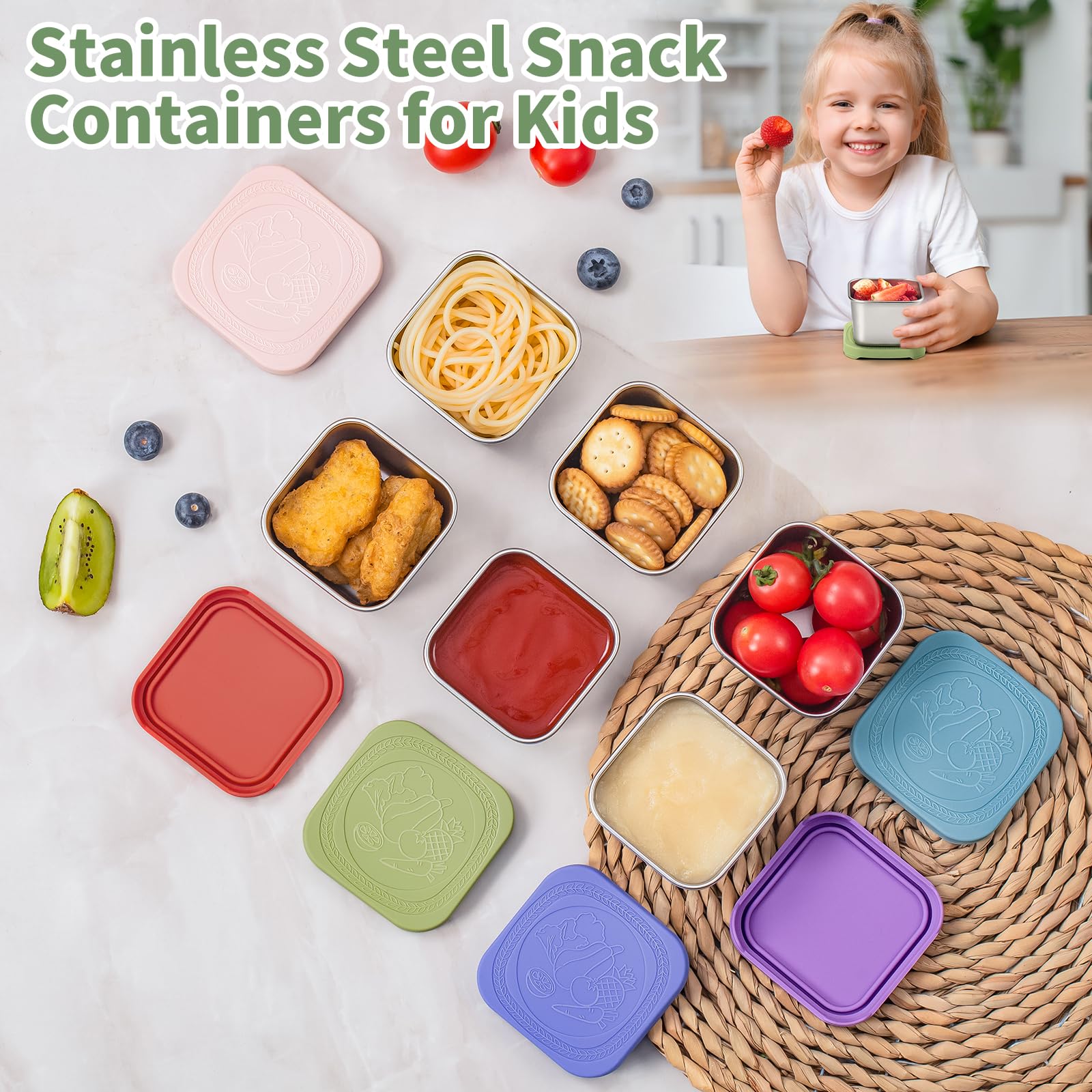 Dishwasher-safe and fridge-safe SANEXC snack containers for daycare