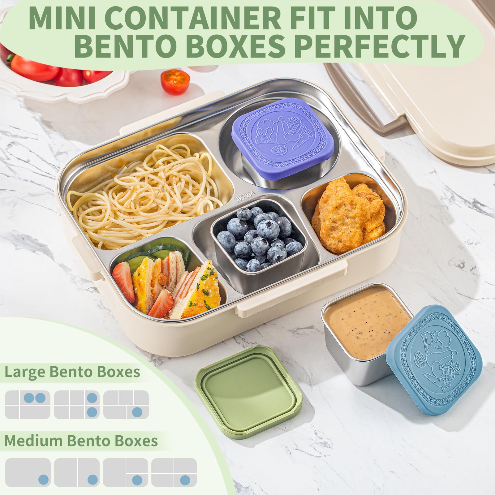 6 colorful lids for kids snack containers with playful patterns