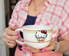 Toynk hello kitty cup noodles mug 24oz side view
