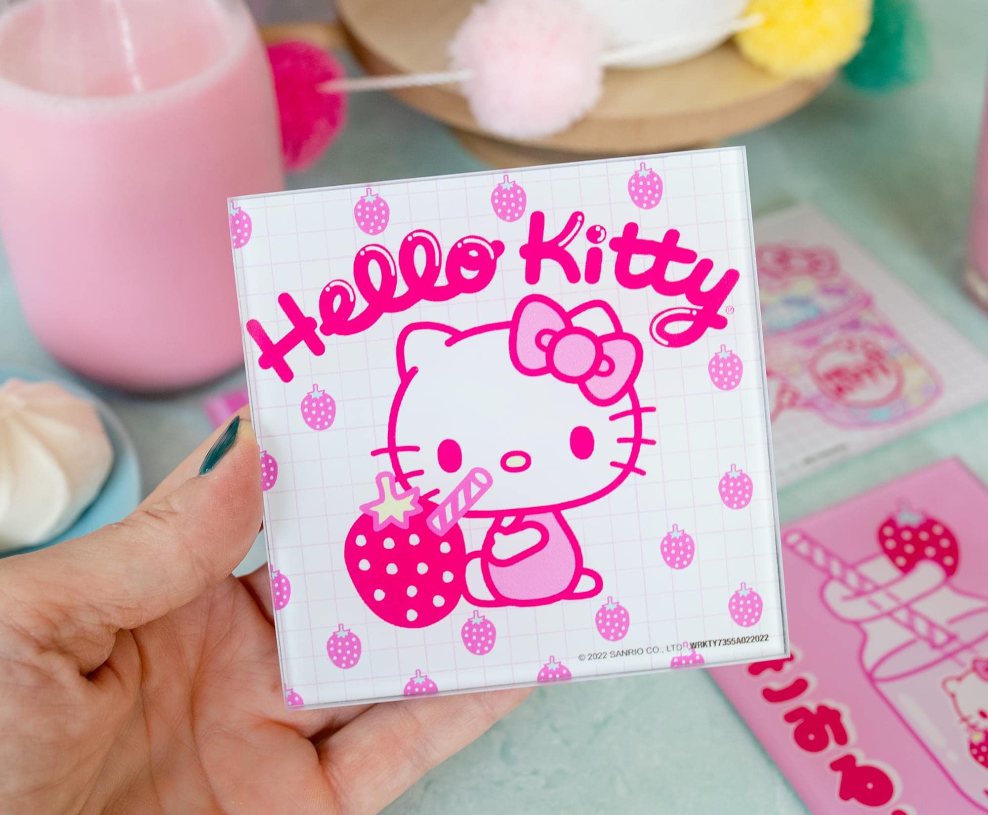 Set of four 4x4 inch glass coasters
