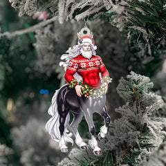 Funny Santa gag ornament with story card