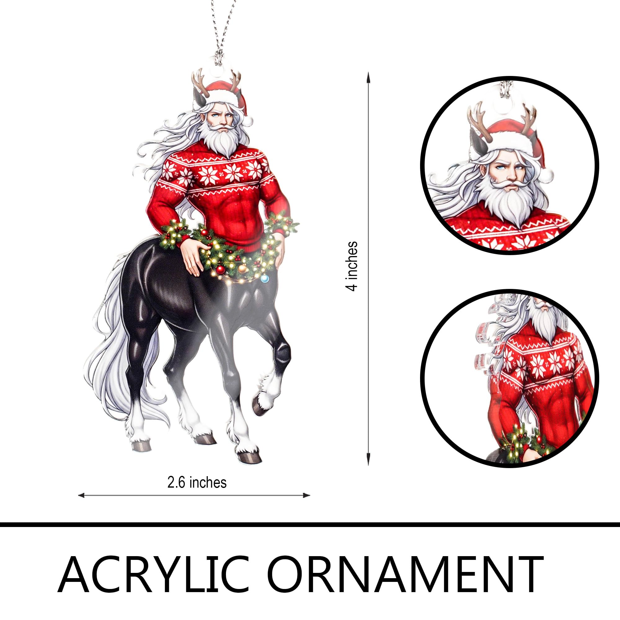 Xmas tree decoration Santa Centaur ornament ready to gift