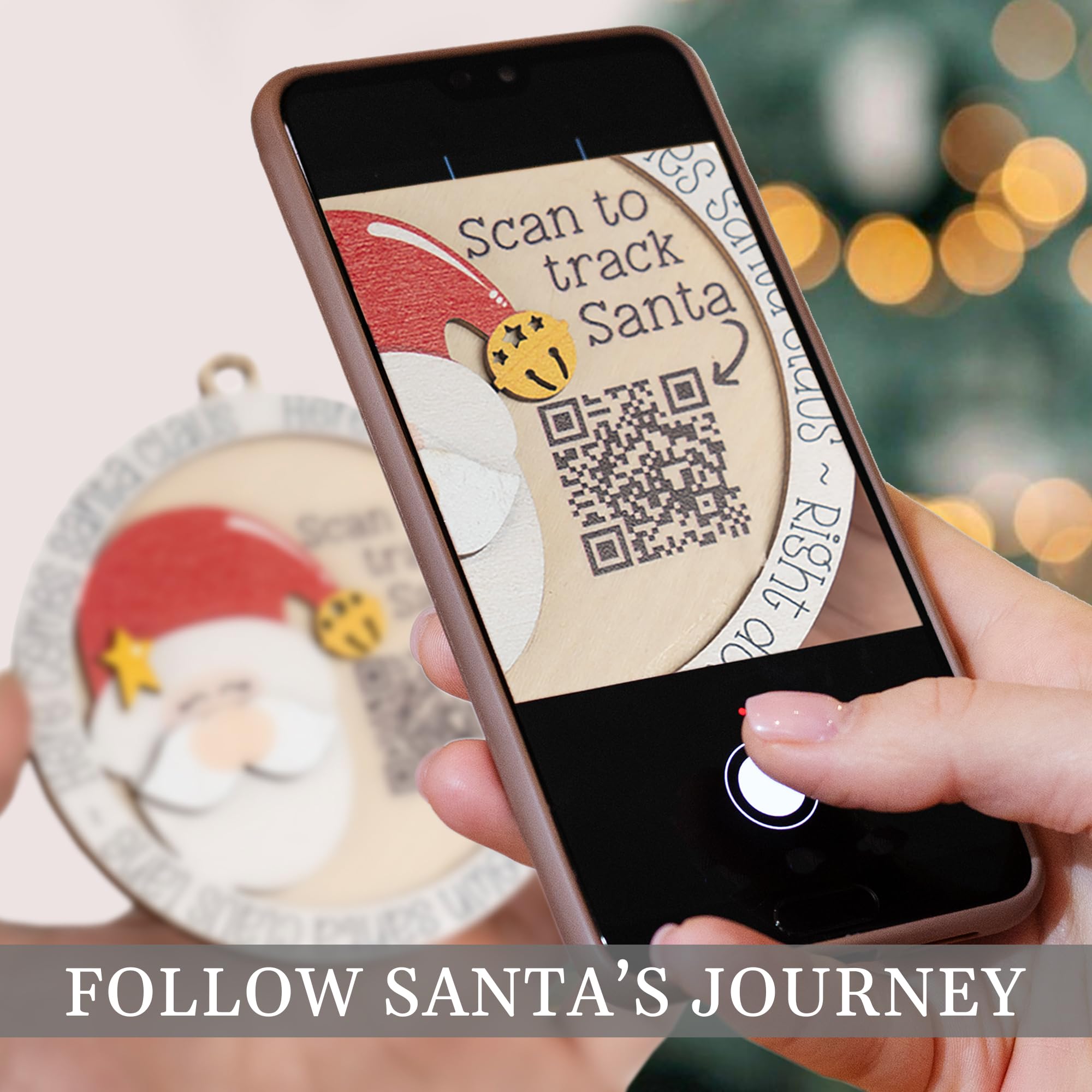 Handmade wooden Christmas ornament for holiday decor