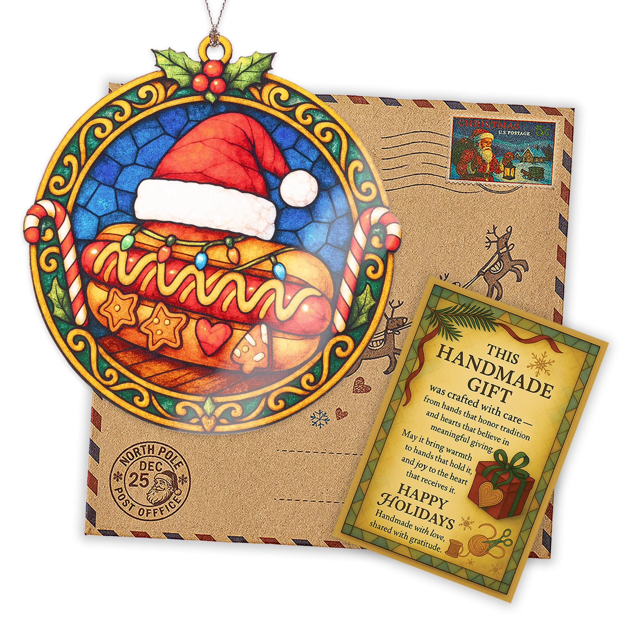 Christmas Food Ornament with story card included