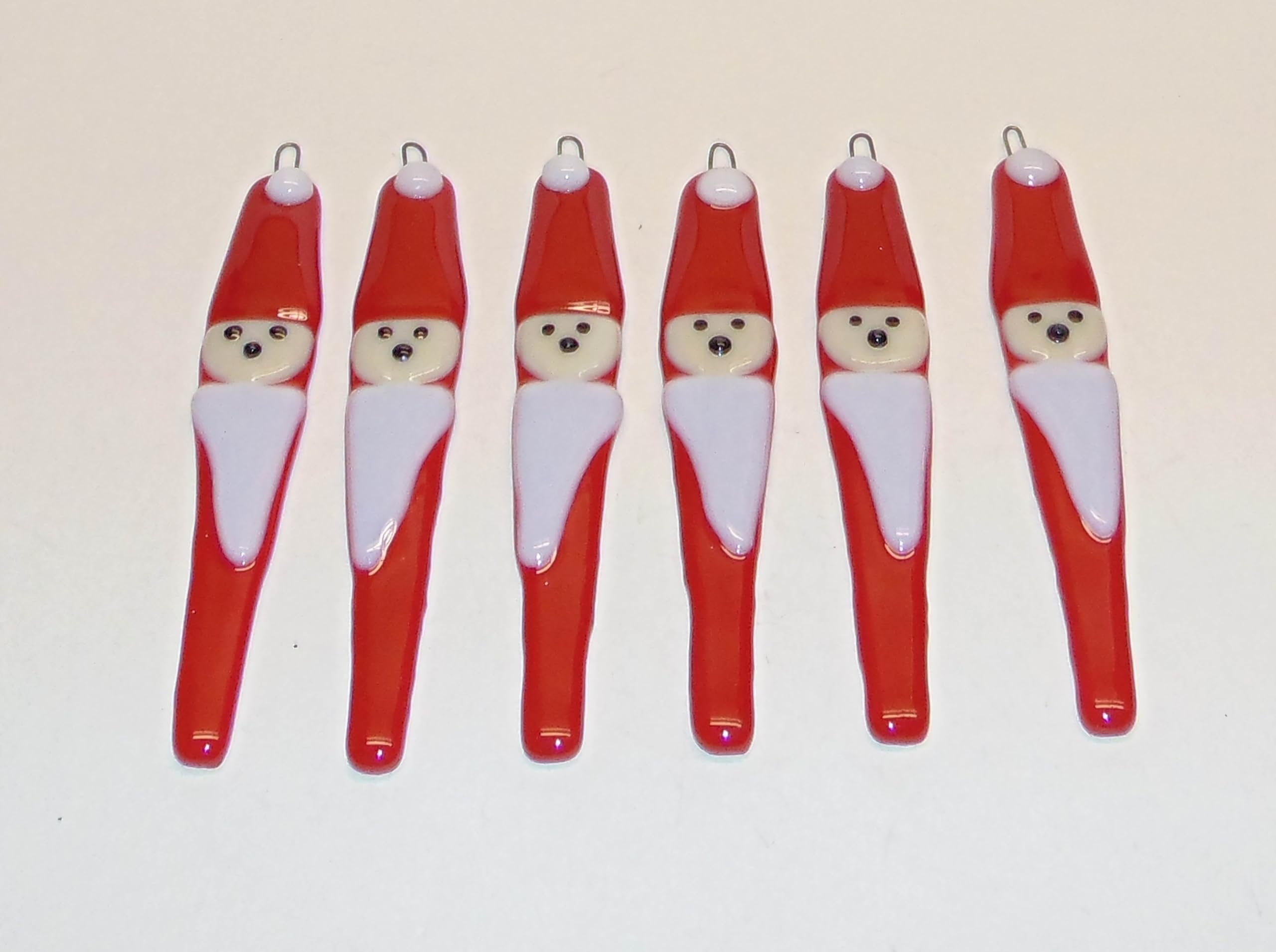 Icicle Santa Claus ornament with red hat and white beard