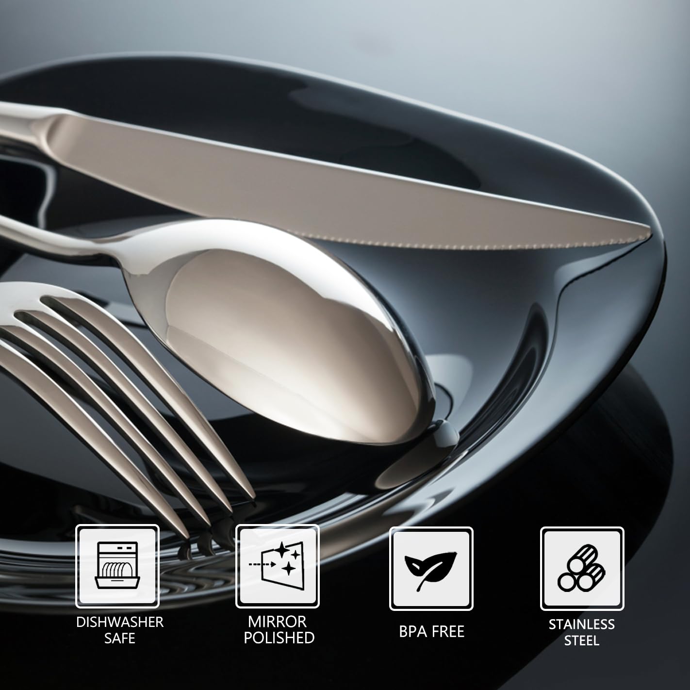 SANTUO 7.3 inch dinner forks 4pcs