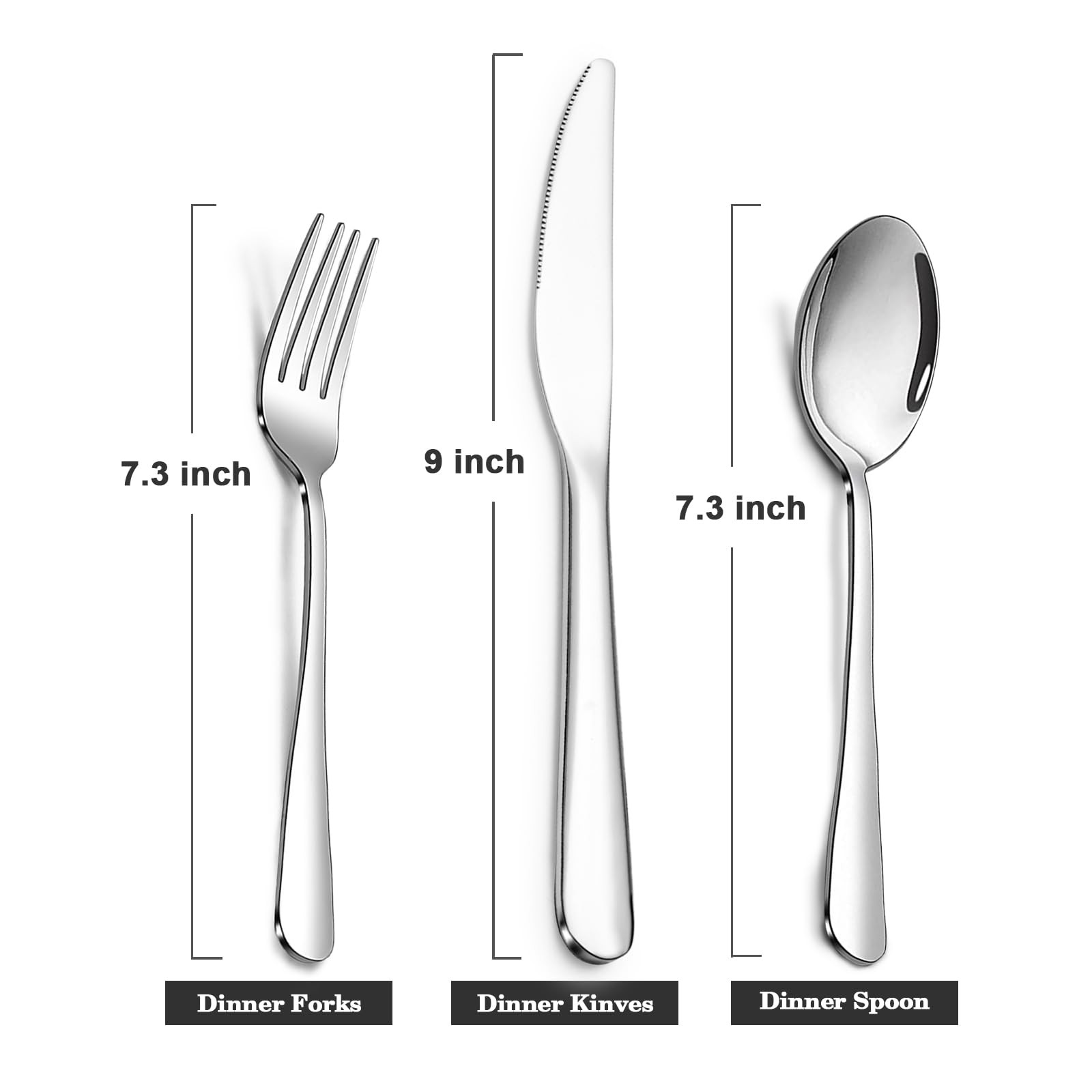 SANTUO 9 inch dinner knives 4pcs