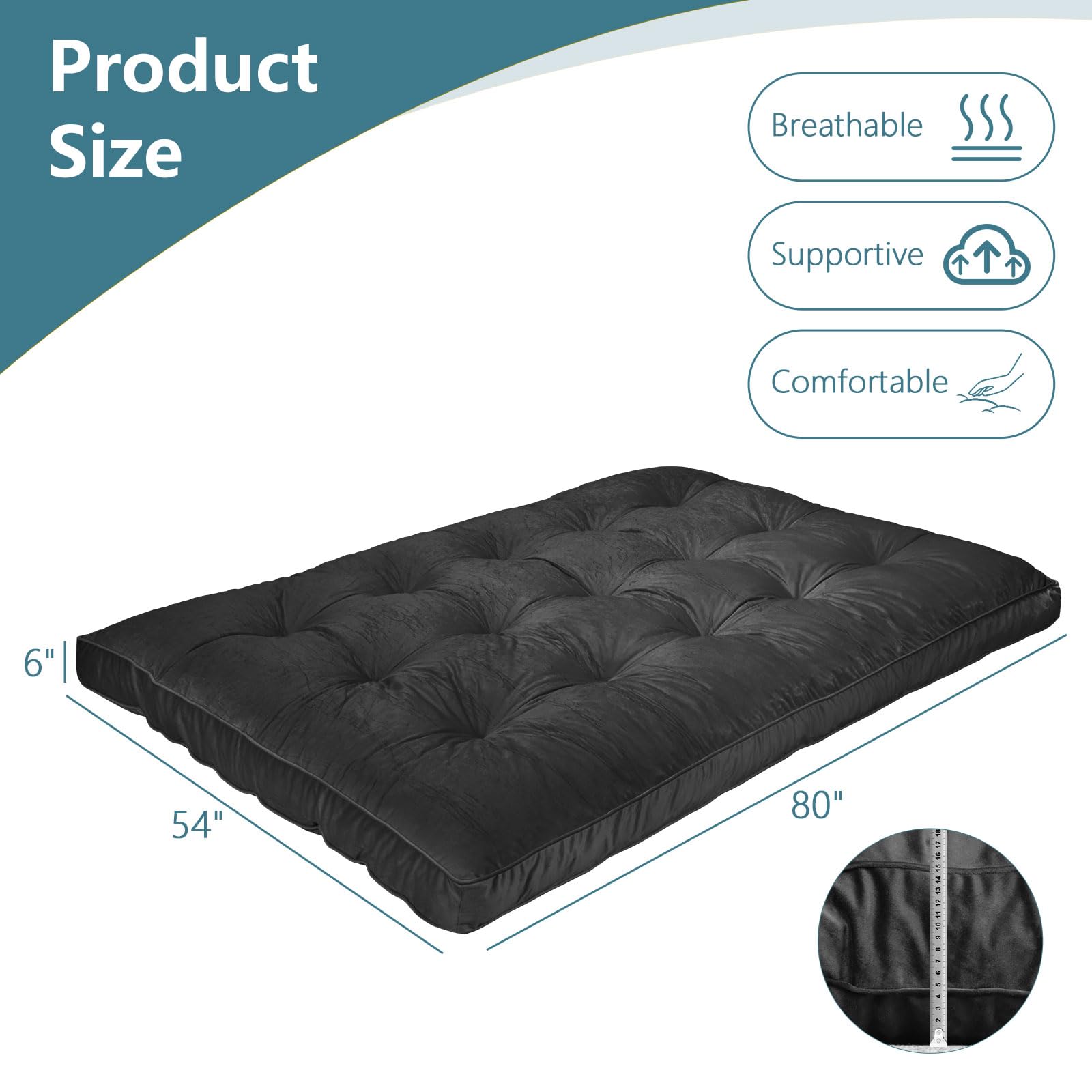 SANXUO Futon Mattres usable on floor or futon frame