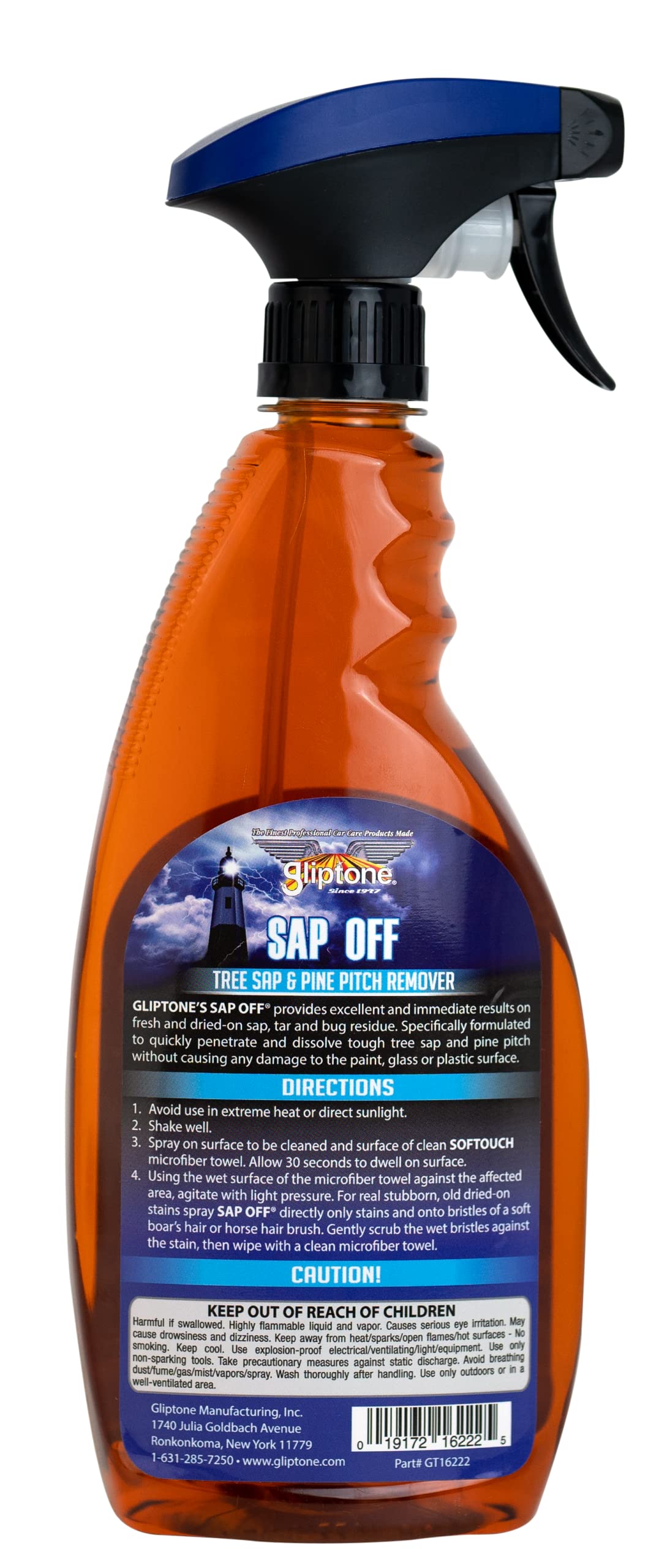 Fast-acting Sap Off remover addressing pine tar and bug residue