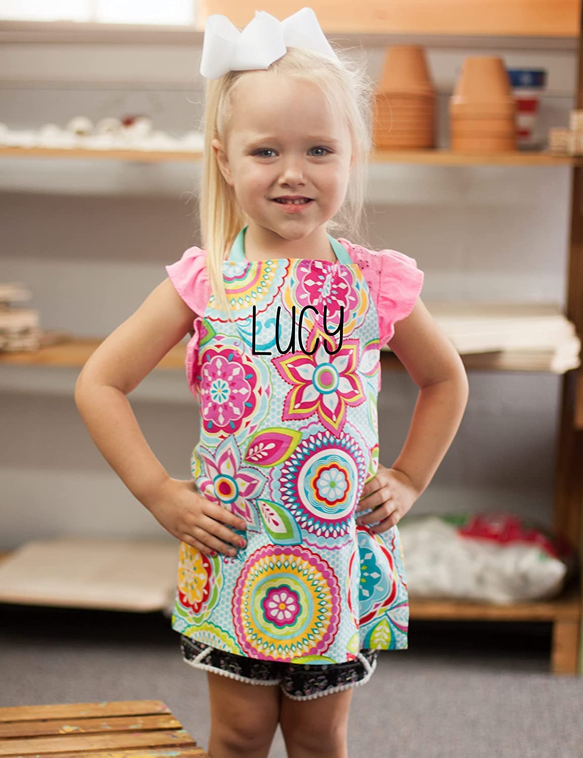 Personalized sparkly name apron Sara Sews image 2