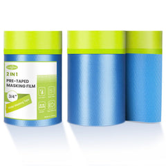 SARDVISA 2-rolls pre-taped masking film 22x66 for painting