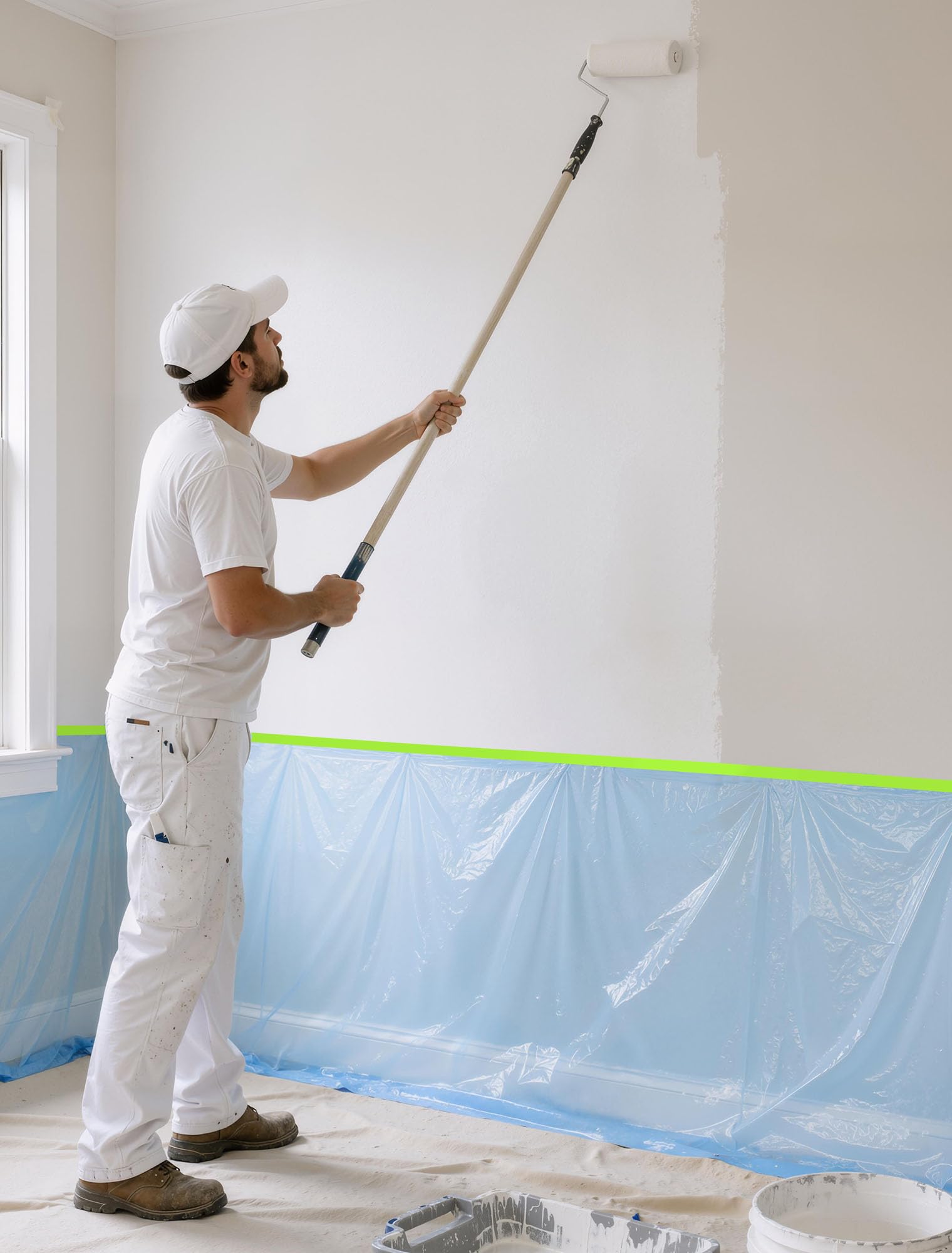 Two-roll masking film setup for painting projects by SARDVISA