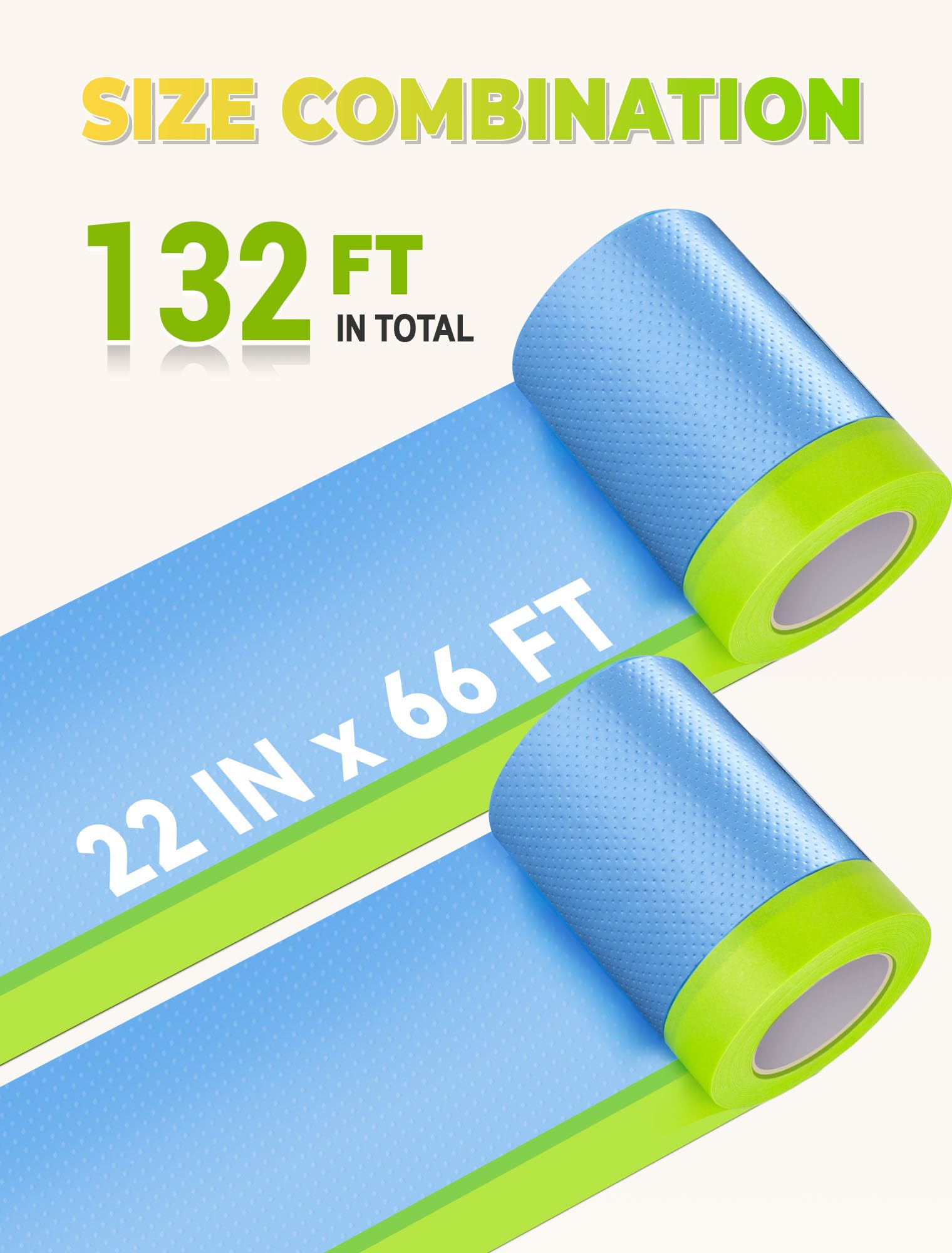 Masking film with tape set by SARDVISA 22x66 for painting projects