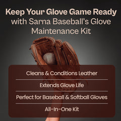 Sarna baseball glove conditioner kit soft brush and hard brushes
