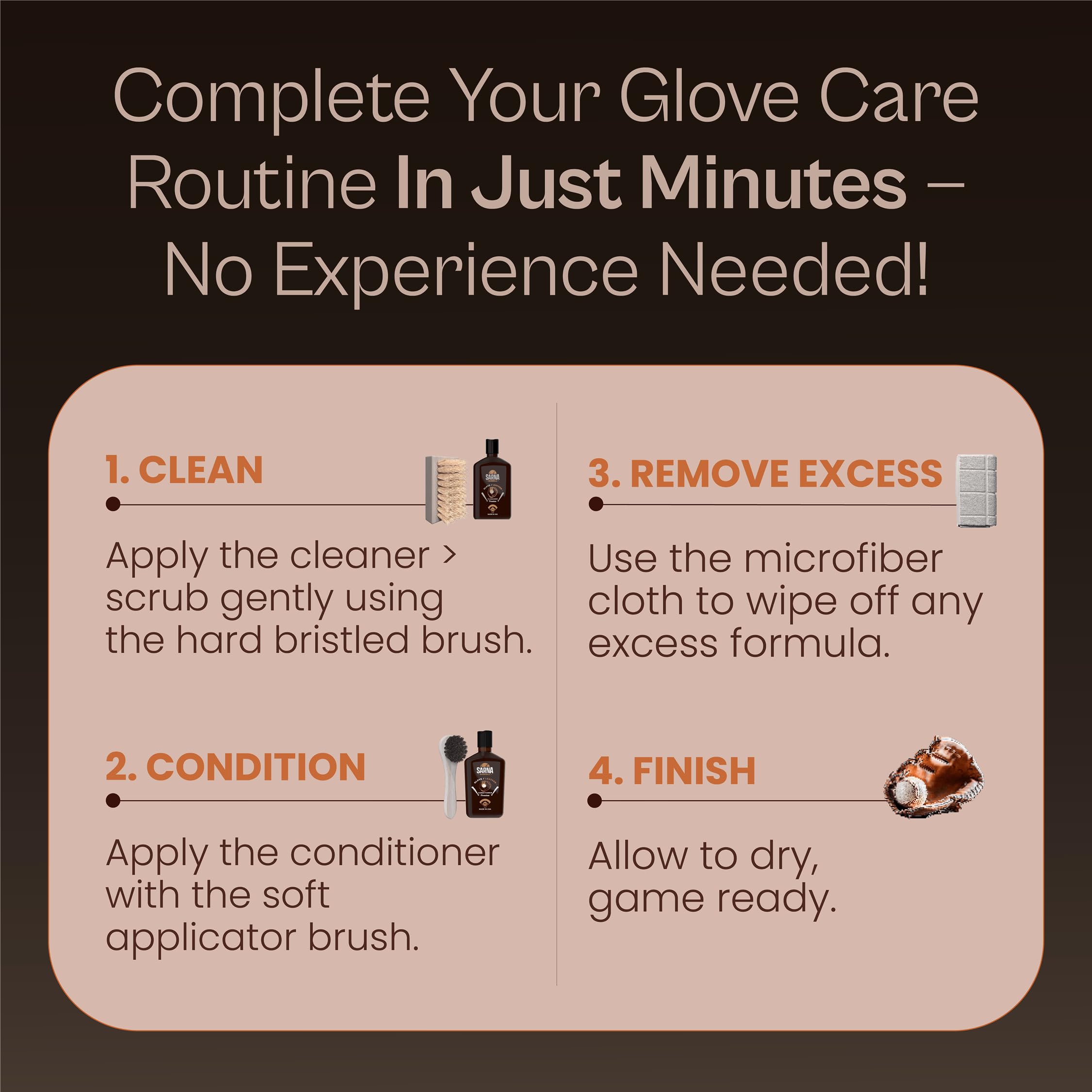 Sarna glove conditioner kit color-safe formula