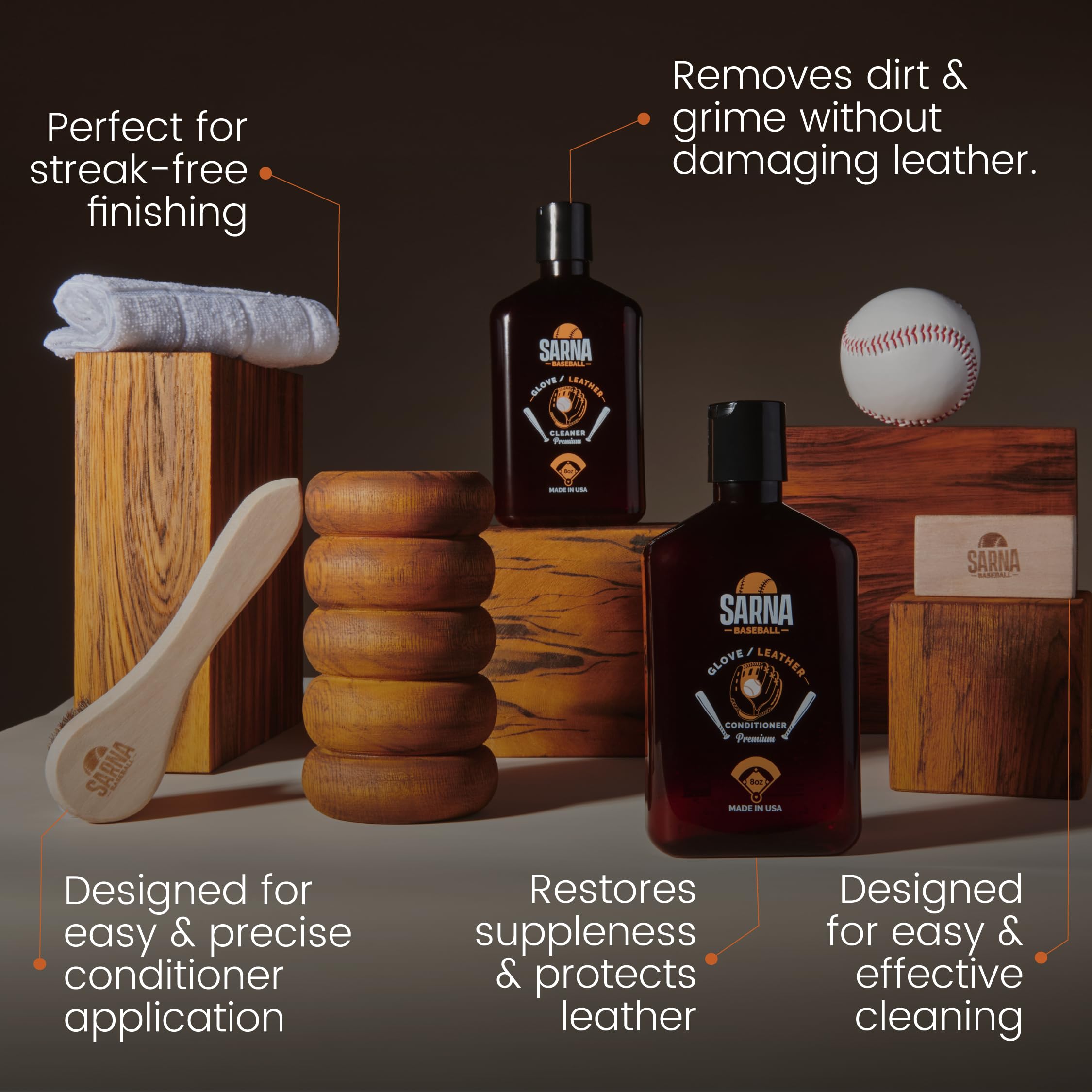 Sarna baseball glove cleaner for conditioning kit