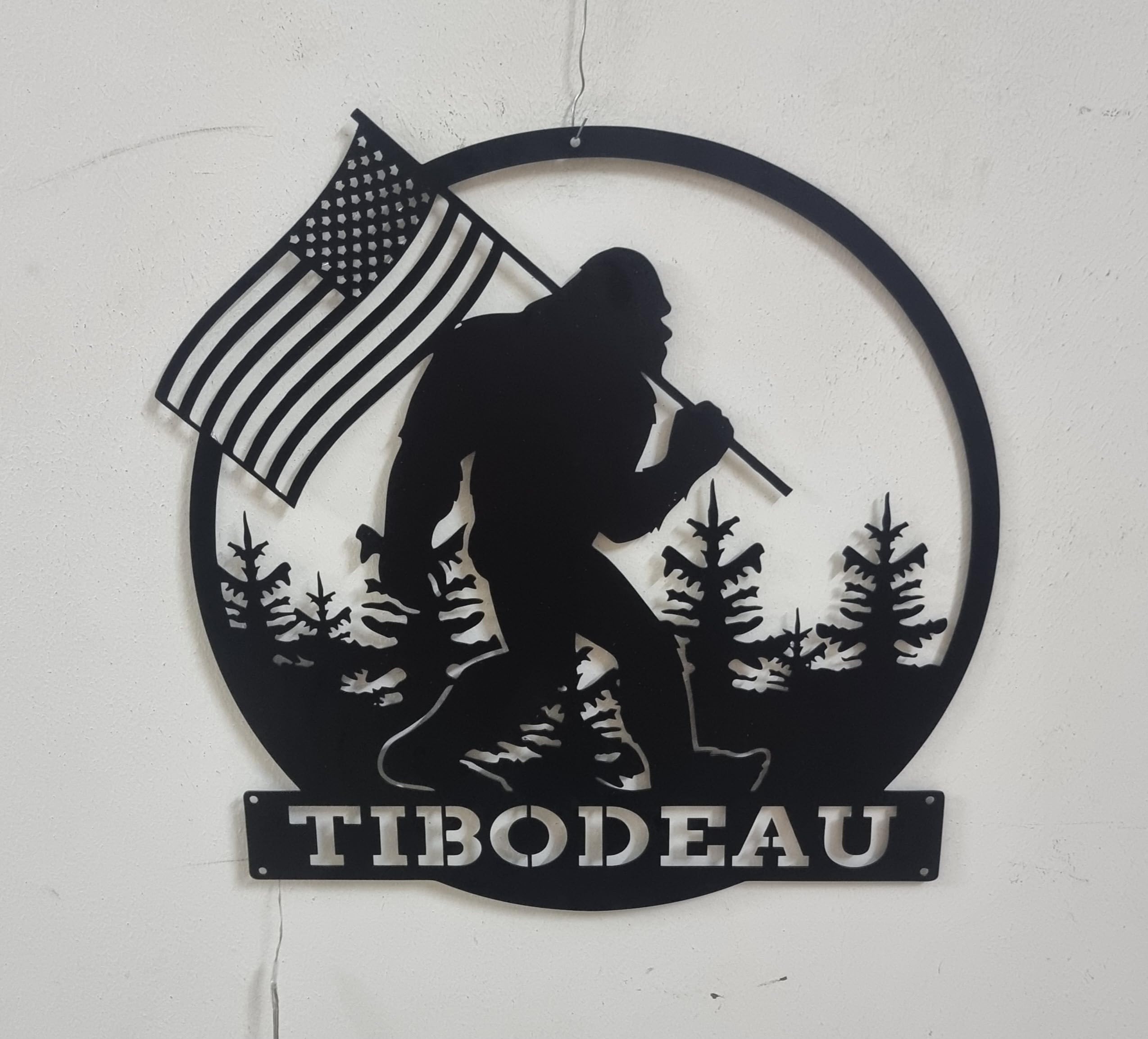 Personalized name sign in steel for home decor