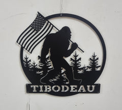 Personalized name sign in steel for home decor