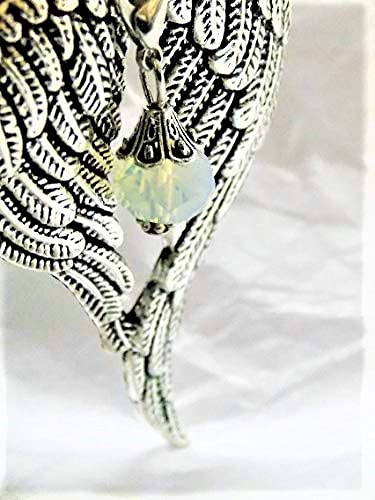 Faux Opal October Birthstone Crystal Charm on wings