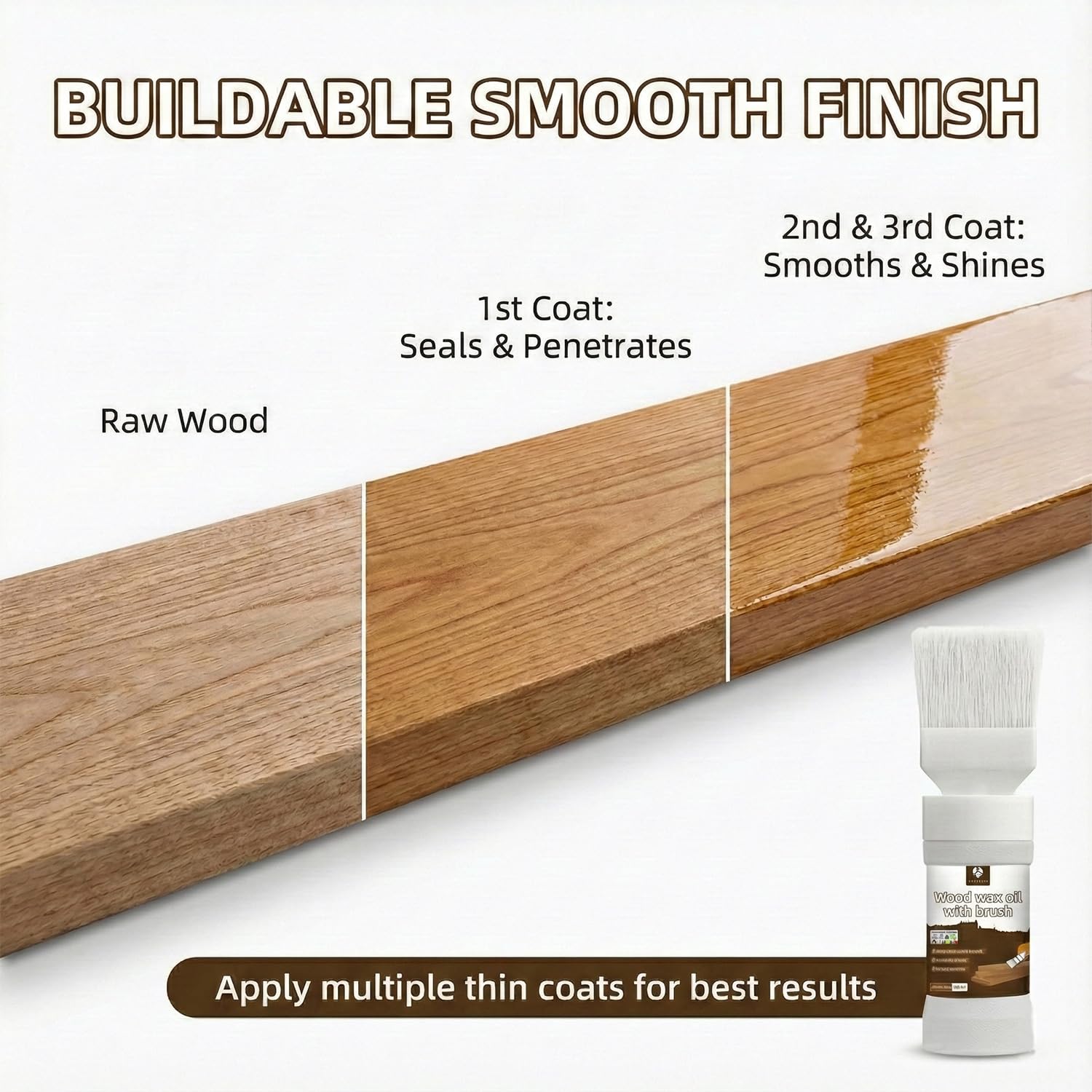Satin sheen finish for wood projects