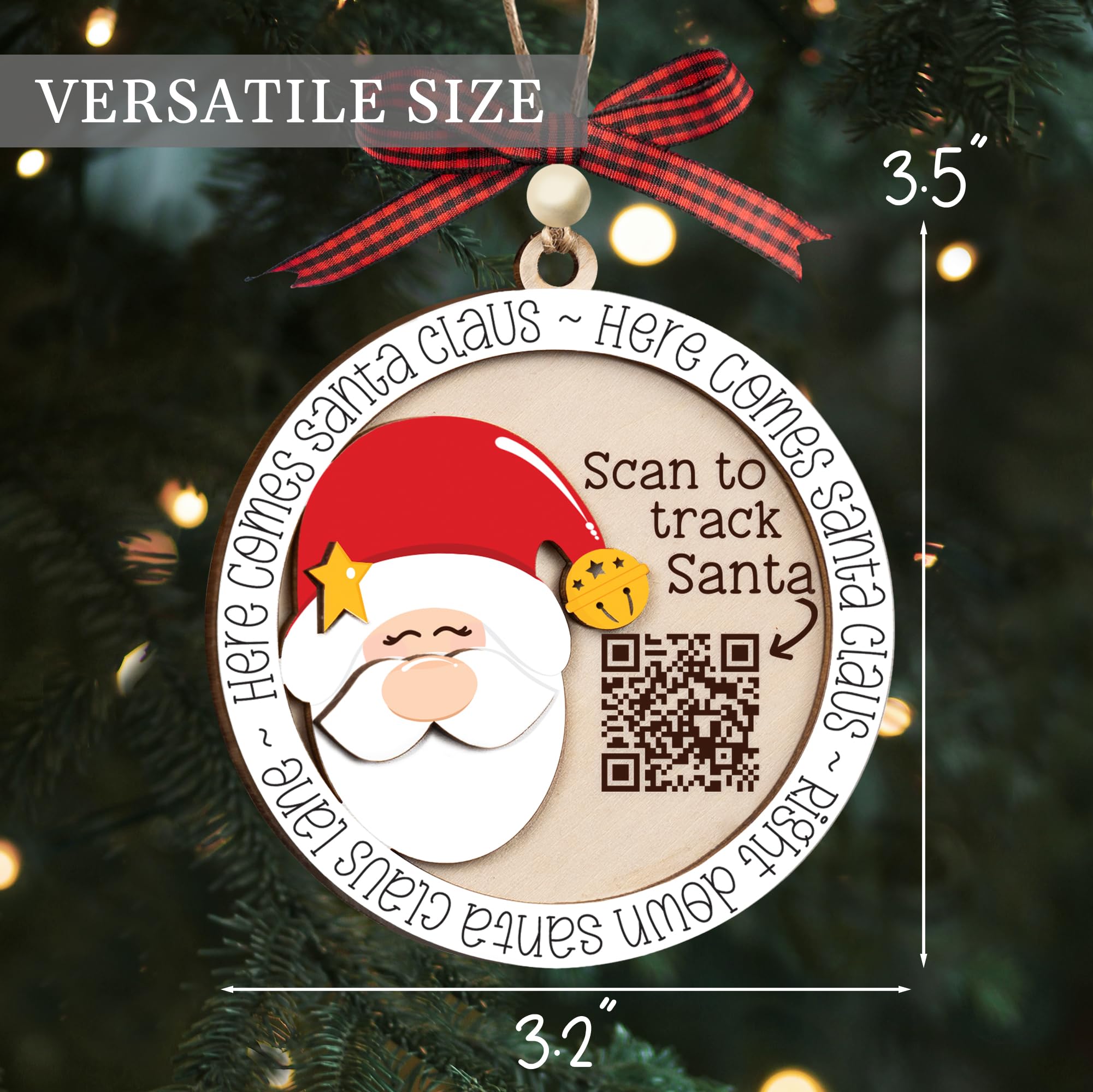Satisfaction guaranteed Santa tracker ornament packaging