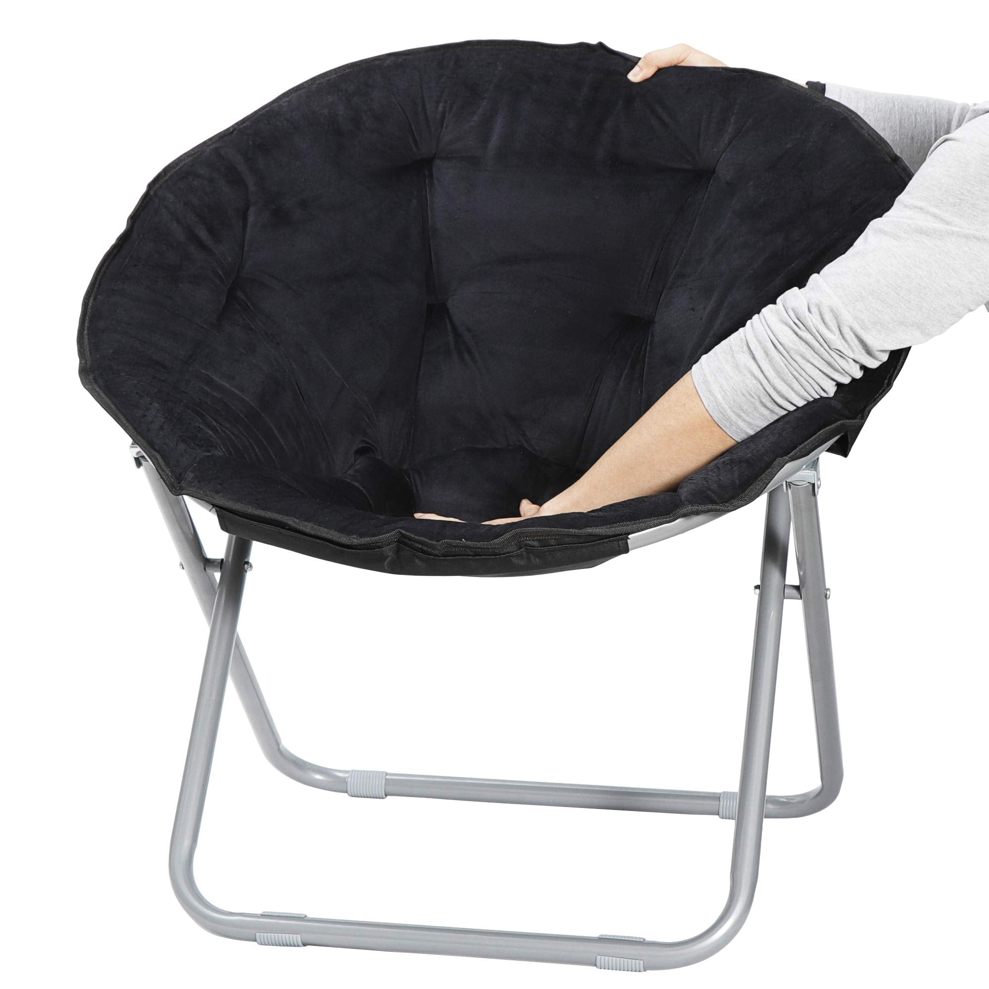 No assembly required Saturnpower folding chair opened