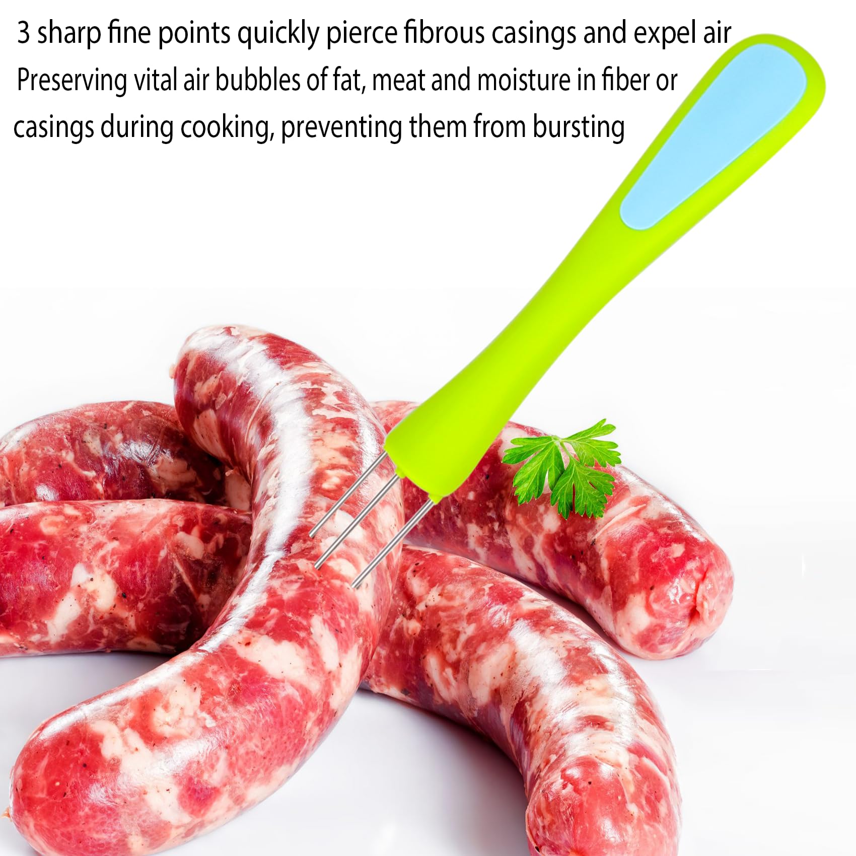 Piercing tool set for fibrous and natural pig casings