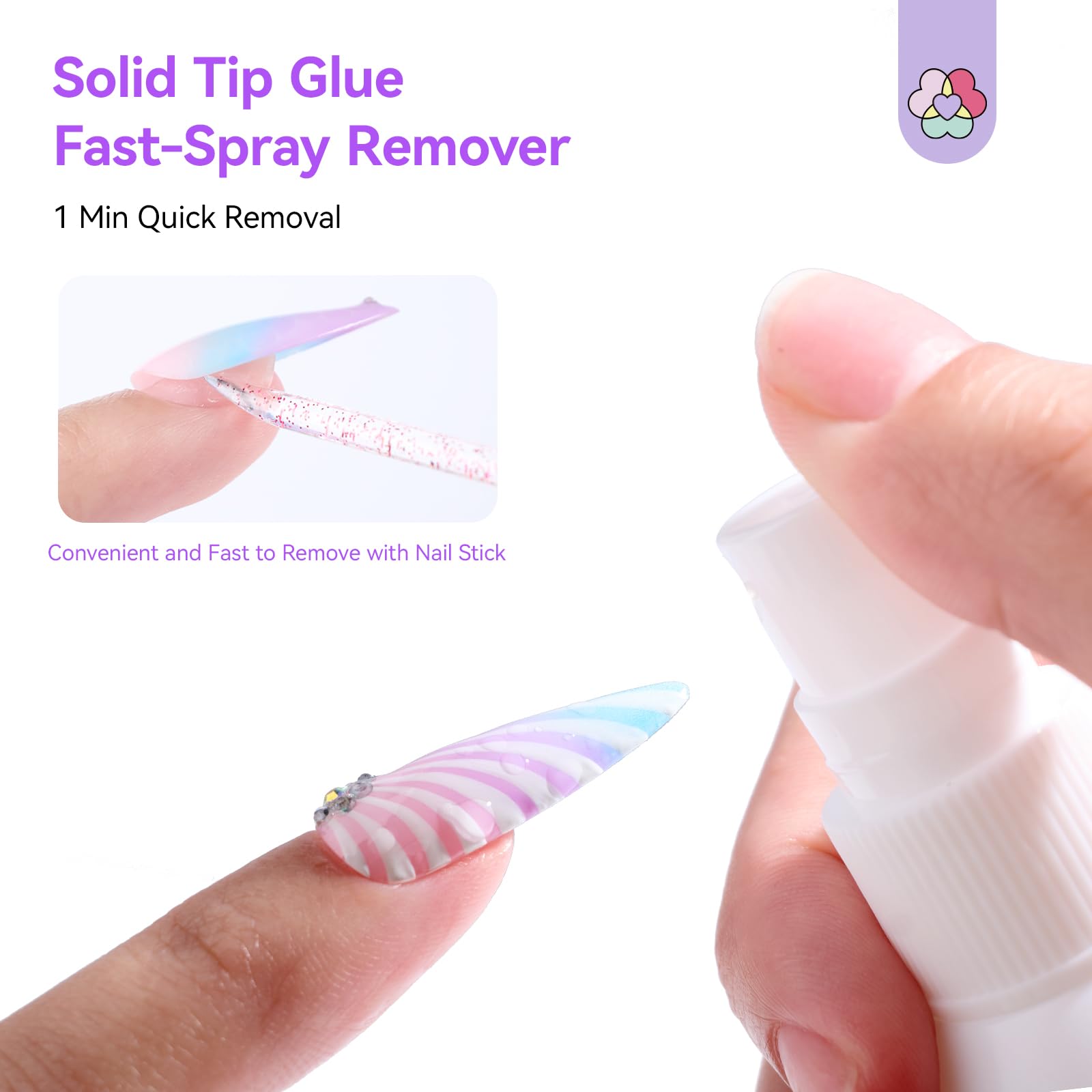 Nail glue remover for easy removal in SAVILAND kit