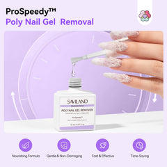 SAVILAND Poly Gel Nail Remover Kit 2pcs components