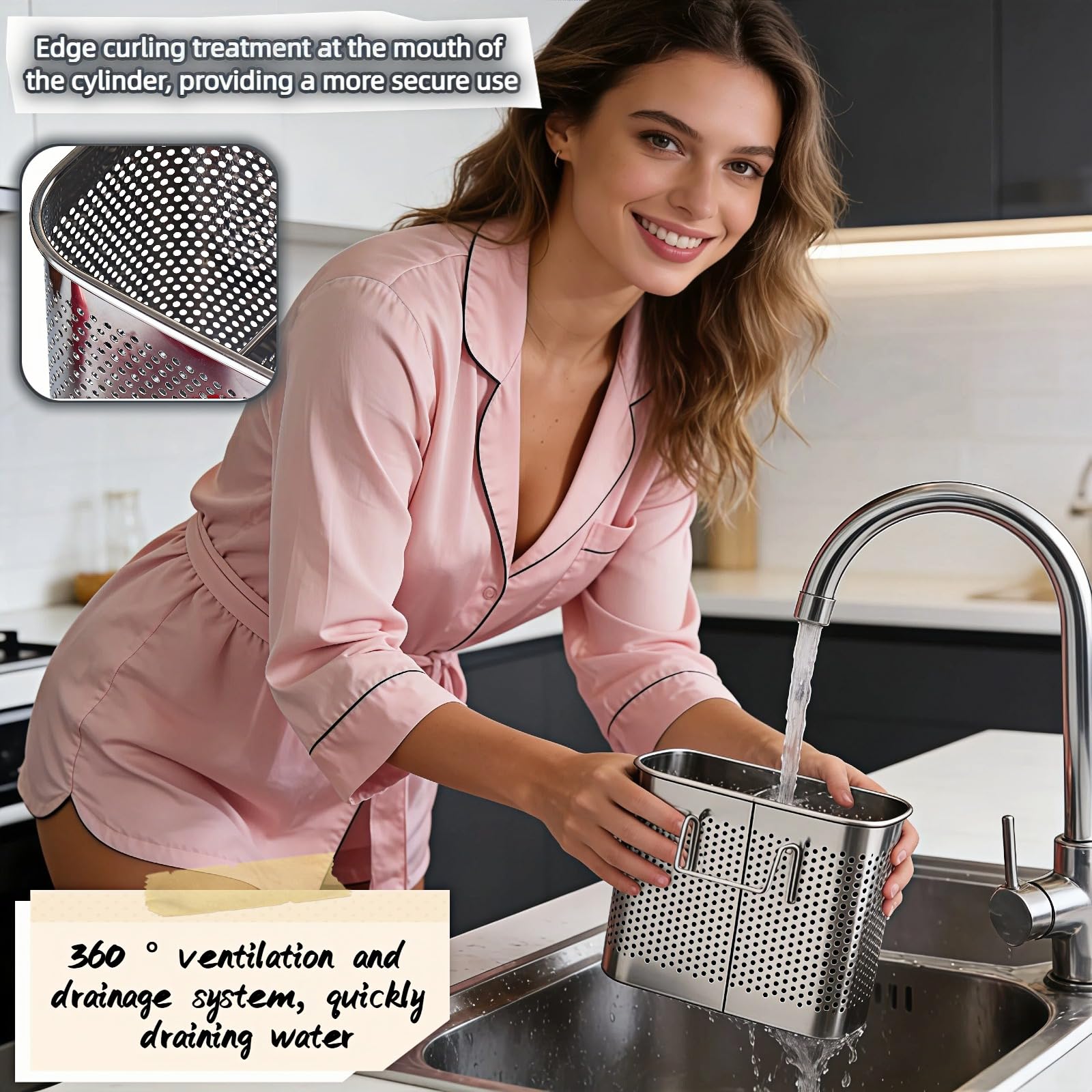 Dual compartments for utensils SAYUANVA organizer