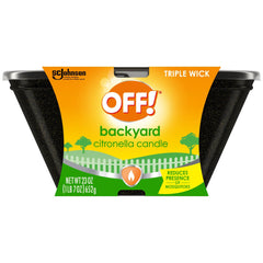 SC Johnson Off 3 Wick Citronella Bucket outdoor candle 23 oz