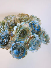 Wrapped tissue bouquet ready for gifting travel decor