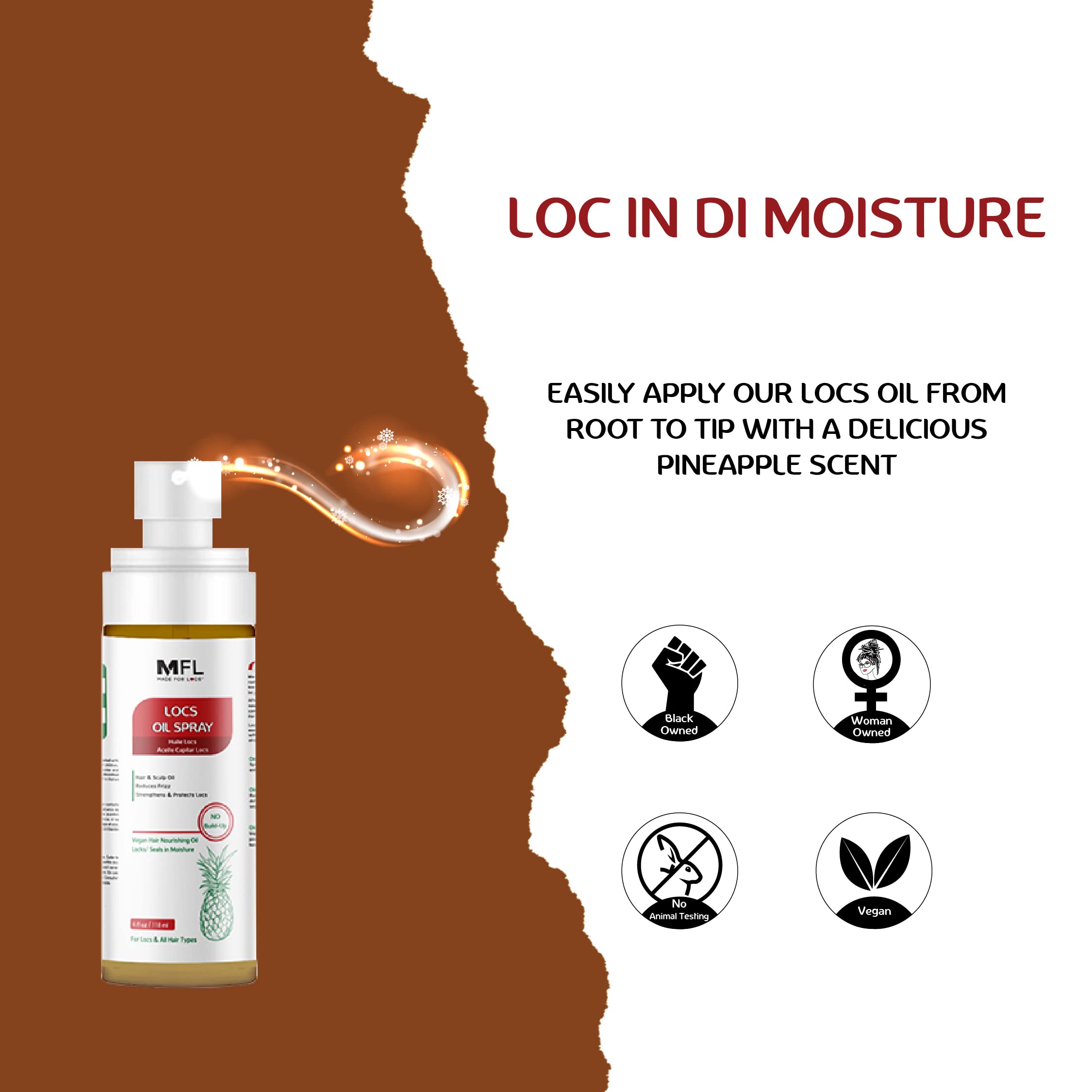 Spray nozzle of Made For Locs Vegan Oil Spray