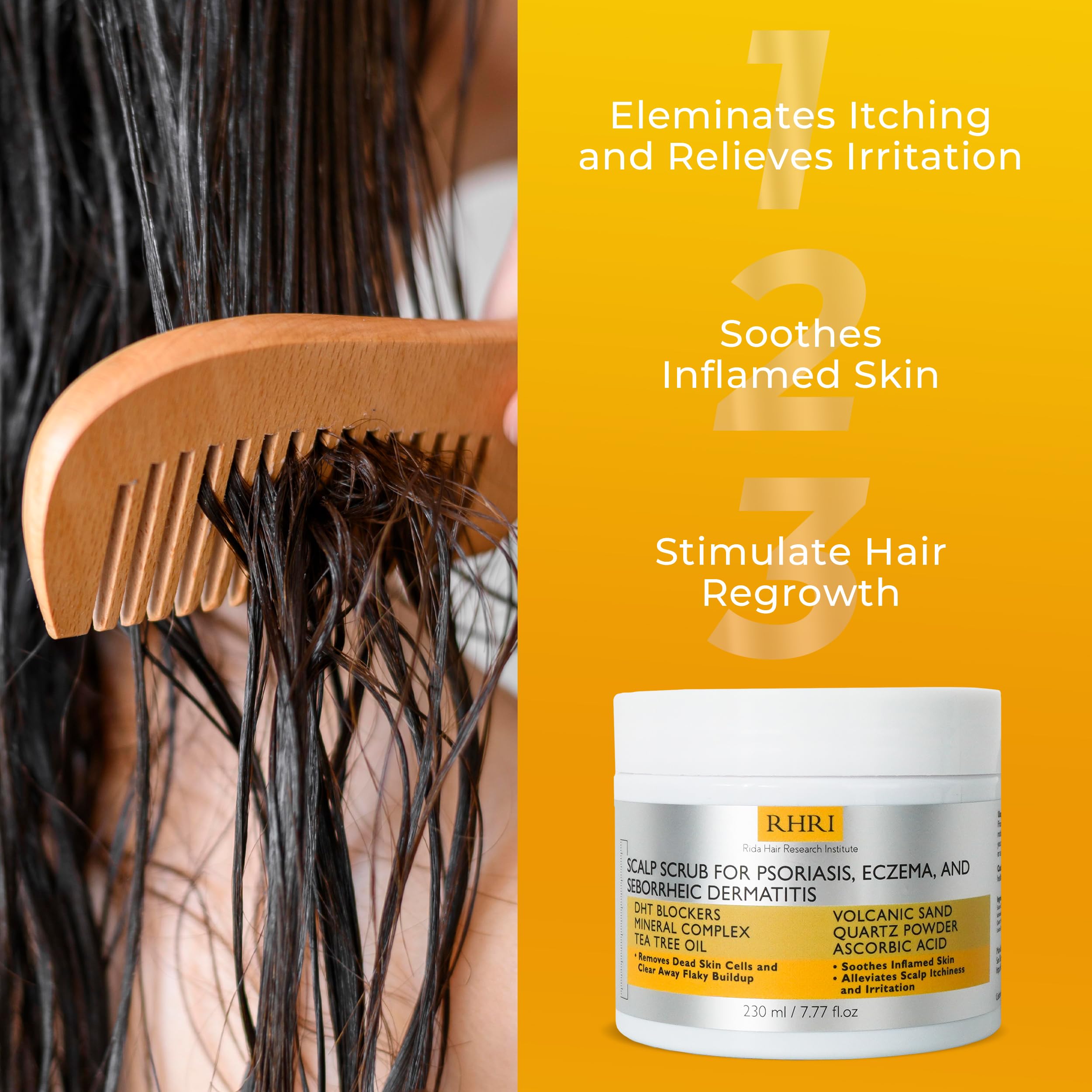 Scalp scrub packaging and bottle image
