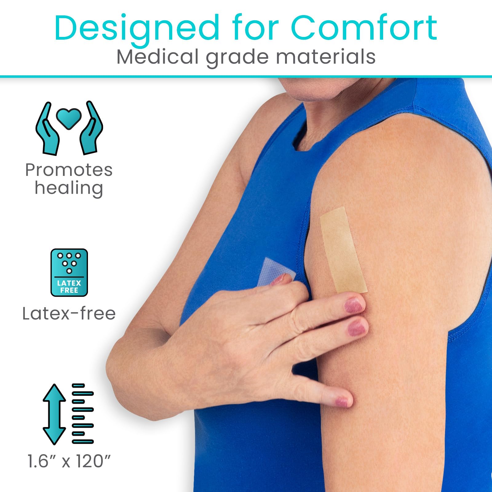Scar tape conforming to hypertrophic or keloid scar on body