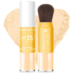 Scarman mineral sunscreen setting powder texture close up
