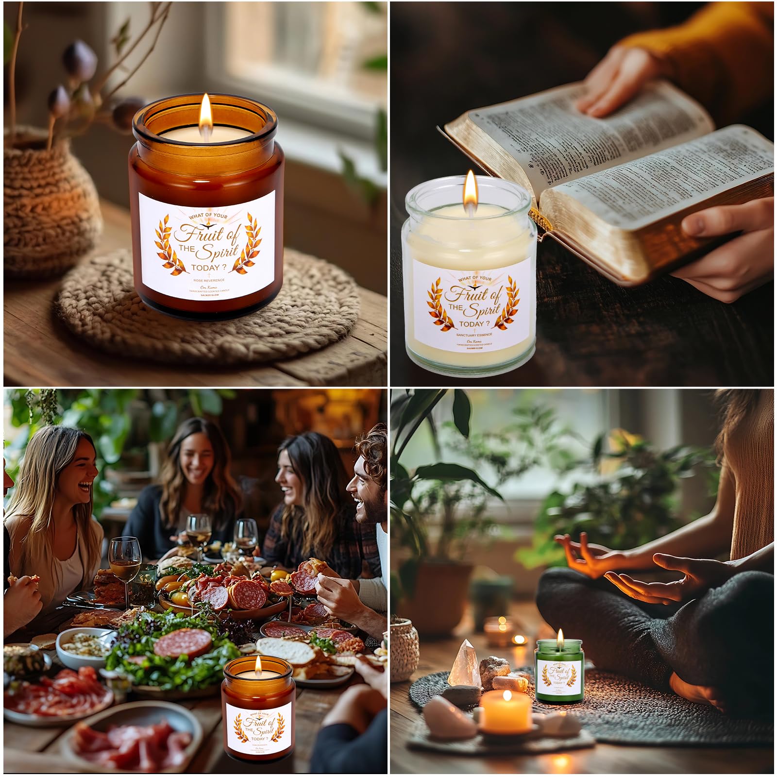 Rose Incense scent candle warm floral with hope