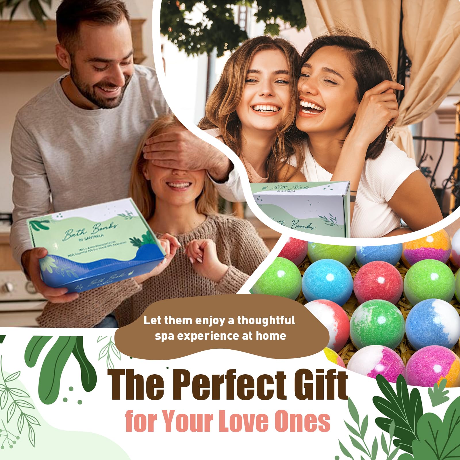 gift-ready bath bombs for her or him
