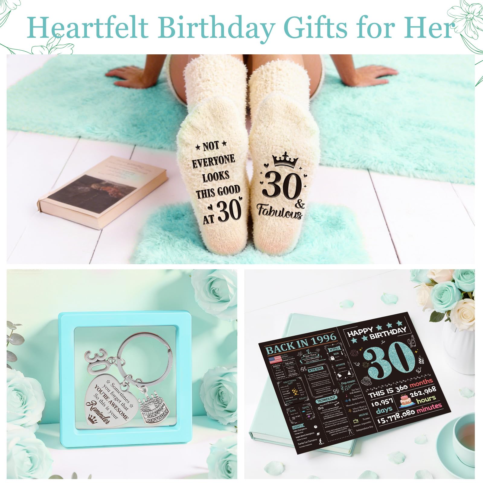 30th birthday socks included in set