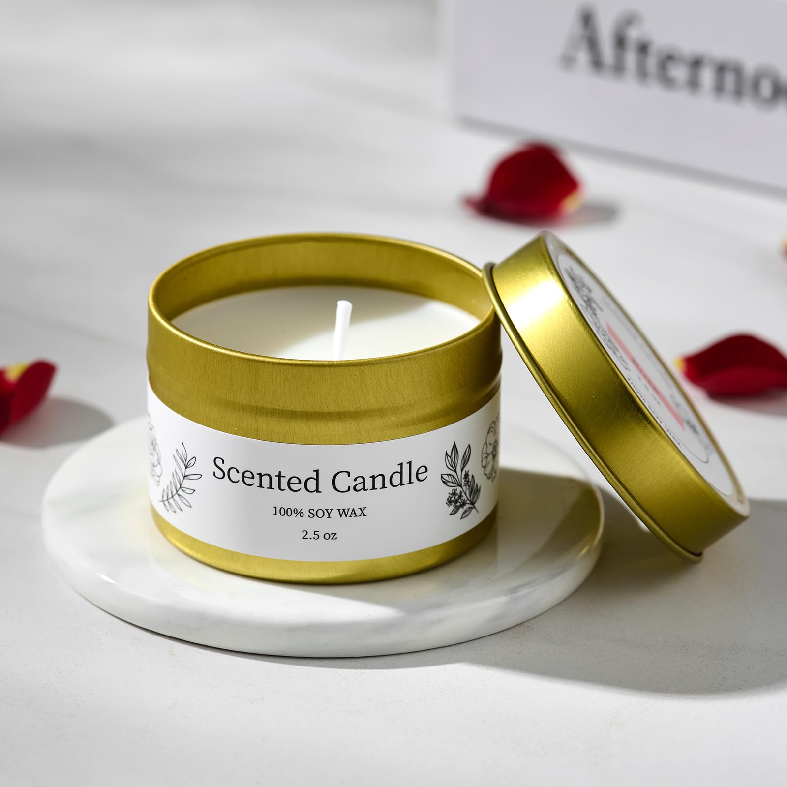 Scented candle and milk bath bomb set