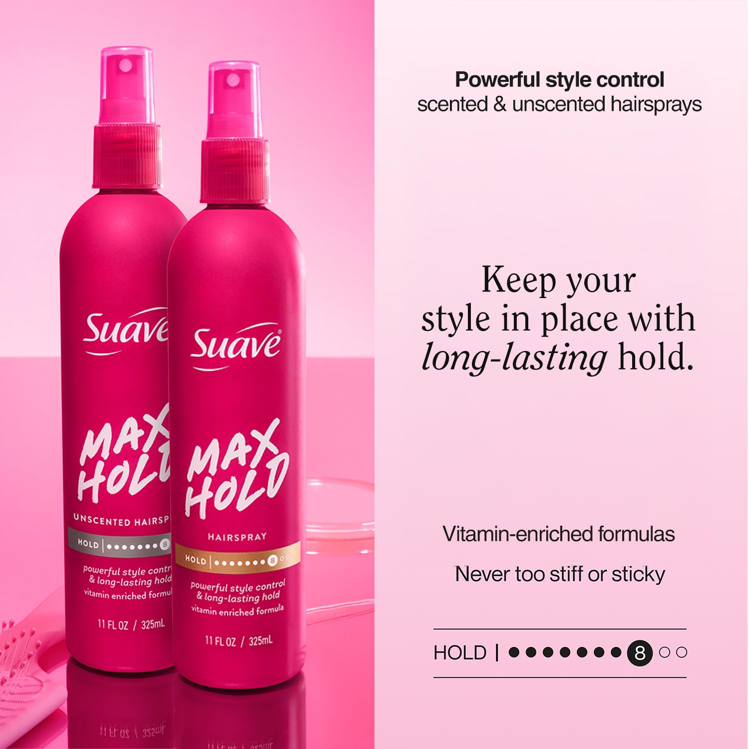 Unscented 11oz Suave hairspray can